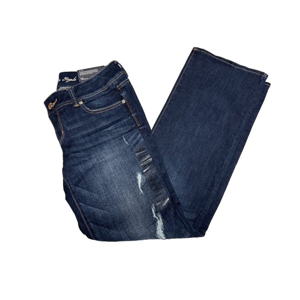 American Eagle Jeans Slim Boot Distressed 2010 Size 10 NWT